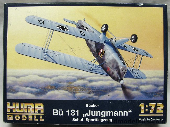 Huma Model 1/72 Bucker Bu-131 - Swiss Civil/German Civil/French Civil/Luftwaffe, 2504 plastic model kit